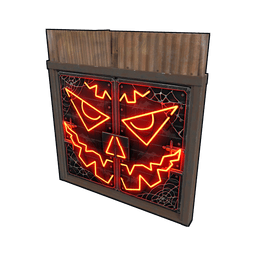 Neon Pumpkin Metal Double Door