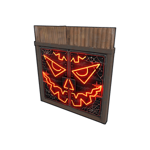 Neon Pumpkin Metal Double Door
