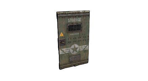 Military Storage Wooden Door