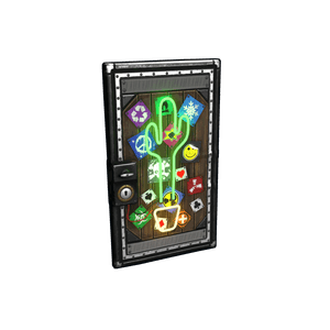 Neon Cactus Metal Door
