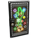 Neon Cactus Metal Door