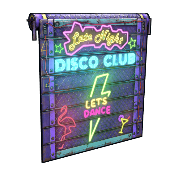 Dance Club Garage Door in Rust