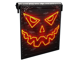 Neon Pumpkin Garage Door