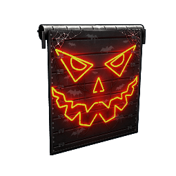 Neon Pumpkin Garage Door