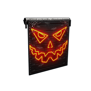 Neon Pumpkin Garage Door