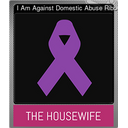 I Am Against Domestic Abuse Ribbon (Foil)