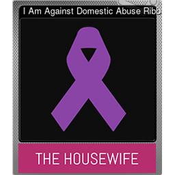 I Am Against Domestic Abuse Ribbon (Foil)