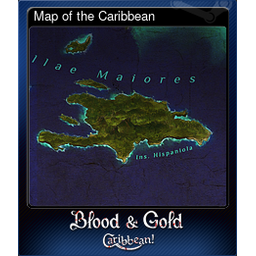 Map of the Caribbean (Trading Card)