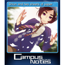 Shion and two sheets of paper