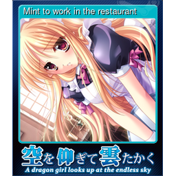 Mint to work in the restaurant