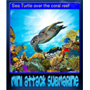 Sea Turtle over the coral reef