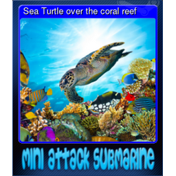 Sea Turtle over the coral reef