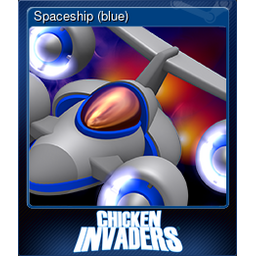 Spaceship (blue) (Trading Card)