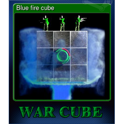 Blue fire cube