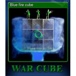 Blue fire cube