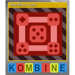 Red Block Card (Foil)