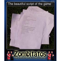 The beautiful script of the game