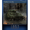 Tanks in a city