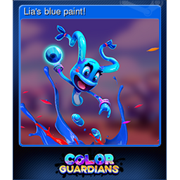 Lias blue paint!