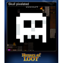 Skull pixelated