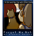 A Girl and Her Cat with Other Customers