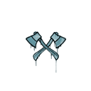 Sealed Graffiti | X-Axes (Wire Blue)