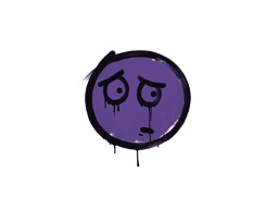 Grafiti precintado | Preocupado (púrpura monstruo)