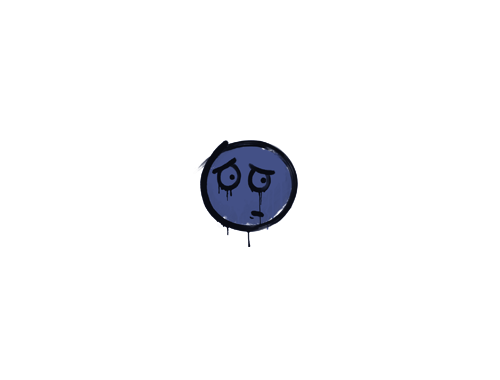 Versiegeltes Graffito | Worry (SWAT-Blau)