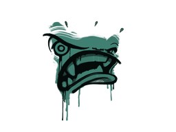 Graffiti scellé | Rage (Vert grenouille)