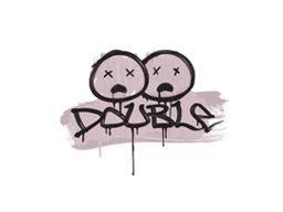 Graffiti scellé | Double (Rose cochon de guerre)