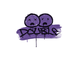 Graffiti scellé | Double (Violet monstre)