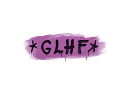 Zalakowane graffiti | GLHF (róż bazooki)