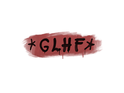 Grafiti precintado | GLHF (rojo sangre)