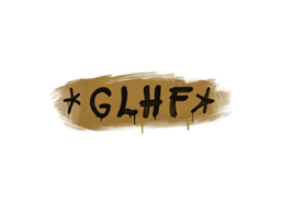 Versiegeltes Graffiti | GLHF (Wüstengelb)