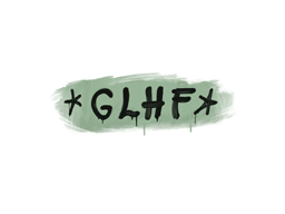 Versiegeltes Graffiti | GLHF (Geldscheingrün)