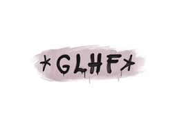 Zalakowane graffiti | GLHF (wieprzowy róż)