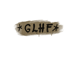 Graffiti scellé | GLHF (Brun poussière)