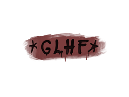 Grafiti precintado | GLHF (rojo ladrillo)