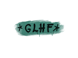 Zalakowane graffiti | GLHF (żabia zieleń)