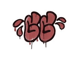 Graffiti scellé | GGWP (Rouge sang)