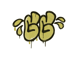 Zalakowane graffiti | GGWP (kreślarska żółć)