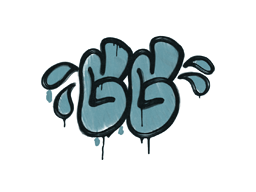 Zalakowane graffiti | GGWP (pastelowy błękit)