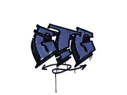 Zalakowane graffiti | GTG (błękit SWAT)
