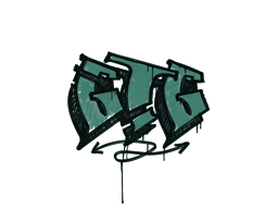 Graffiti scellé | GTG (Vert grenouille)