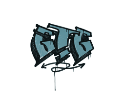 Grafiti precintado | GTG (azul cable)