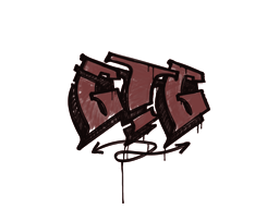 Graffiti scellé | GTG (Rouge brique)
