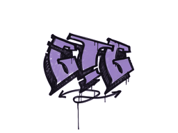 Zalakowane graffiti | GTG (brutalny fiolet)