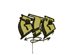 Zalakowane graffiti | GTG (kreślarska żółć)
