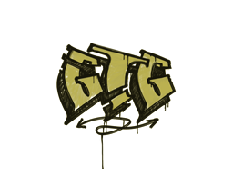 Versiegeltes Graffiti | GTG (Glimmspangelb)