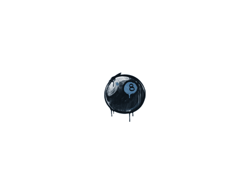 Versiegeltes Graffito | 8-Ball (Monarchblau)